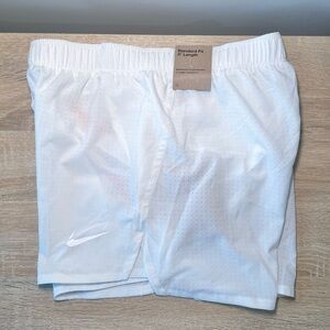 SOLD Nike Fast Dri-FIT 3" Brief-Lined White Running Shorts Sz Men's Small